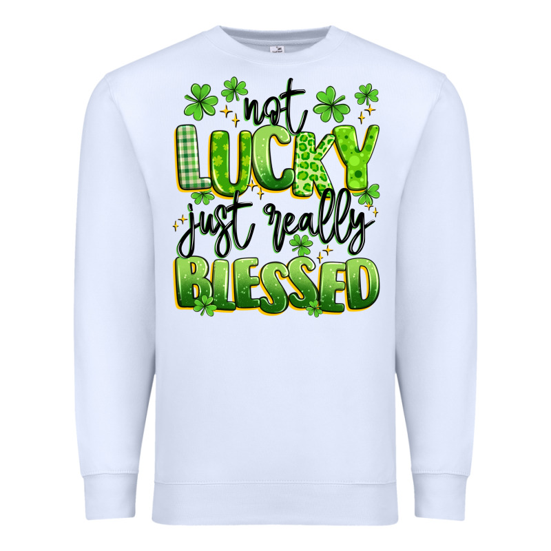 Not Lucky Just Really Blessed Premium Sweatshirt by Artiststas | Teevron