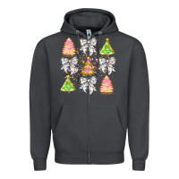 Smoke Christmas Trees And Bow Zipper Hoodie - CowhideDigitalArt