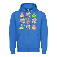 True Royal Christmas Trees And Bow Zipper Hoodie - CowhideDigitalArt