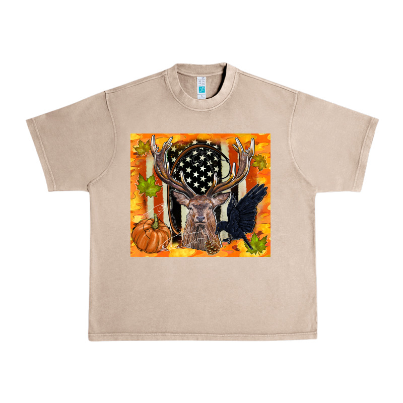 Crow And Deer Hunting Fall Camouflage Urban Heavy Tee by TumblerDesignByShophia | Teevron