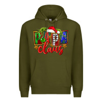 Army Green Christmas papa claus Premium Hoodie - FaDigitalArtStudio