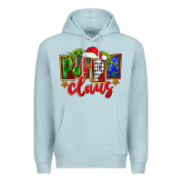 Blue Mist Christmas papa claus Premium Hoodie - FaDigitalArtStudio