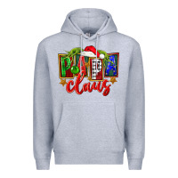 Heather Grey Christmas papa claus Premium Hoodie - FaDigitalArtStudio