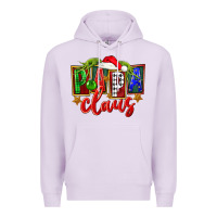 Lilac Christmas papa claus Premium Hoodie - FaDigitalArtStudio