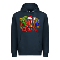 Navy Christmas papa claus Premium Hoodie - FaDigitalArtStudio