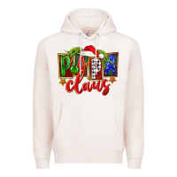 Pale Pink Christmas papa claus Premium Hoodie - FaDigitalArtStudio