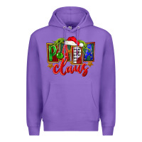 Purple Christmas papa claus Premium Hoodie - FaDigitalArtStudio