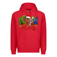 Red Christmas papa claus Premium Hoodie - FaDigitalArtStudio