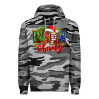 Slate Camo Christmas papa claus Premium Hoodie - FaDigitalArtStudio