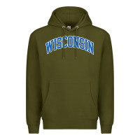 Army Green wisconsin blue Premium Hoodie - lanVoArt