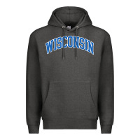 Charcoal Heather wisconsin blue Premium Hoodie - lanVoArt