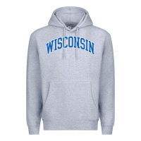 Heather Grey wisconsin blue Premium Hoodie - lanVoArt