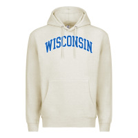 Oatmeal Heather wisconsin blue Premium Hoodie - lanVoArt