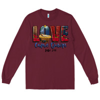 Burgundy love came down luke 2 11 Long Sleeve Tee - CowGirlArtShop