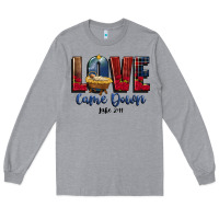 Heather Grey love came down luke 2 11 Long Sleeve Tee - CowGirlArtShop