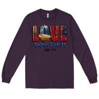 Plum love came down luke 2 11 Long Sleeve Tee - CowGirlArtShop