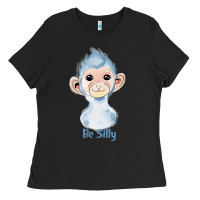 Black monkey cute animals Ladies Tee - RanaPortraitStore
