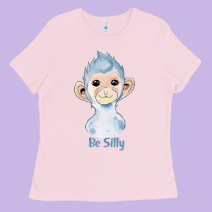 Monkey Cute Animals Ladies Tee Designed By Ranaportraitstore