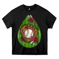 Black baseball and western roses teardrop  4 Heavy Core Tee - BundleAndBundleShop