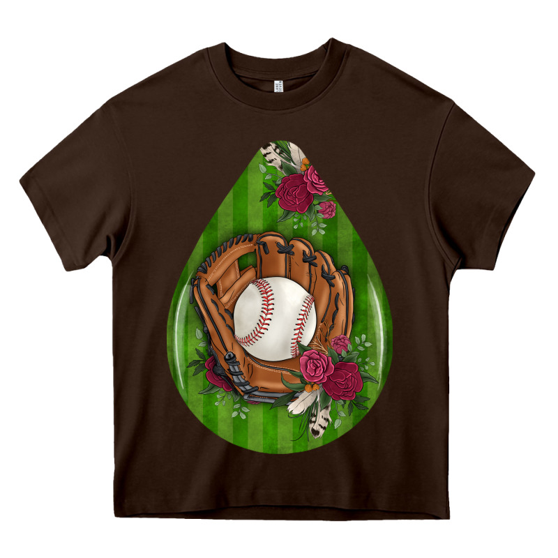 Baseball And Western Roses Teardrop  4 Heavy Core Tee by BundleAndBundleShop | Teevron