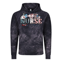 Cloud Black American Nurse 4th of july Vintage Hoodie - HowdyJamesFarm