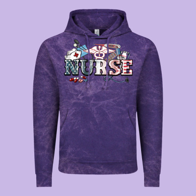 American Nurse 4th Of July Vintage Hoodie Designed By Howdyjamesfarm