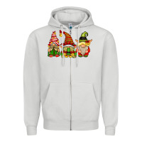 Dove Grey Elf Gnomes Zipper Hoodie - CowhideDigitalArt
