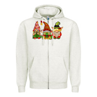 Oatmeal Heather Elf Gnomes Zipper Hoodie - CowhideDigitalArt