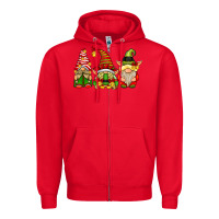 Red Elf Gnomes Zipper Hoodie - CowhideDigitalArt