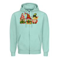 Seafoam Elf Gnomes Zipper Hoodie - CowhideDigitalArt