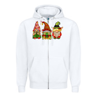 White Elf Gnomes Zipper Hoodie - CowhideDigitalArt