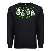 Black clover ghostie st.patrick's day Premium Sweatshirt - Artiststas