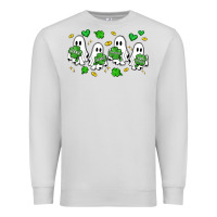 Dove Grey clover ghostie st.patrick's day Premium Sweatshirt - Artiststas