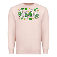 Pale Pink clover ghostie st.patrick's day Premium Sweatshirt - Artiststas