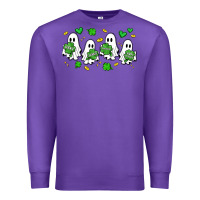 Purple clover ghostie st.patrick's day Premium Sweatshirt - Artiststas