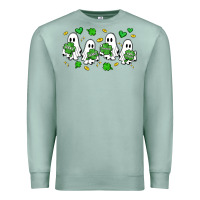 Seafoam clover ghostie st.patrick's day Premium Sweatshirt - Artiststas