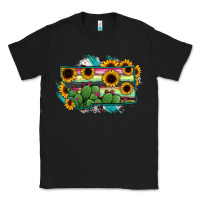 Black Montana Map Sunflower Cactus Serape Classic Tee - RanaPortraitStore