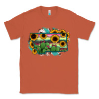 Copper Montana Map Sunflower Cactus Serape Classic Tee - RanaPortraitStore