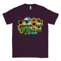 Plum Montana Map Sunflower Cactus Serape Classic Tee - RanaPortraitStore