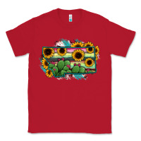 Red Montana Map Sunflower Cactus Serape Classic Tee - RanaPortraitStore