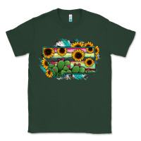Sports Green Montana Map Sunflower Cactus Serape Classic Tee - RanaPortraitStore