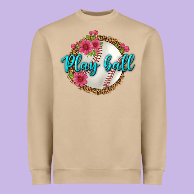 Play Ball Baseball Heavyweight Sweatshirt Designed By Bundleandbundleshop