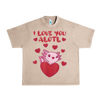 French Oak i love you alotl aolotl valentine's day heart aolotl lover Urban Heavy Tee - lanVoArt