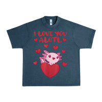 Midnight Navy i love you alotl aolotl valentine's day heart aolotl lover Urban Heavy Tee - lanVoArt