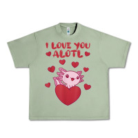 Oil Green i love you alotl aolotl valentine's day heart aolotl lover Urban Heavy Tee - lanVoArt