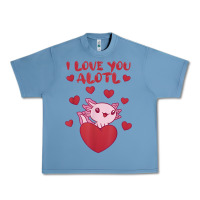 Pebble Blue i love you alotl aolotl valentine's day heart aolotl lover Urban Heavy Tee - lanVoArt