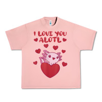 Salmon i love you alotl aolotl valentine's day heart aolotl lover Urban Heavy Tee - lanVoArt