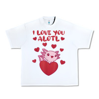 White i love you alotl aolotl valentine's day heart aolotl lover Urban Heavy Tee - lanVoArt