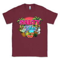 Burgundy Salty vibes summer Classic Tee - NancyCooperArtShop