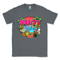 Charcoal Heather Salty vibes summer Classic Tee - NancyCooperArtShop